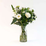 Bouquet Crisp | Flowers in mixed white & green colors | 50cm length