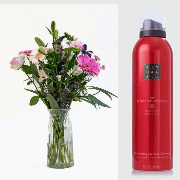 Bouquet Pink Cloud X Rituals Ayurveda Foaming Showergel