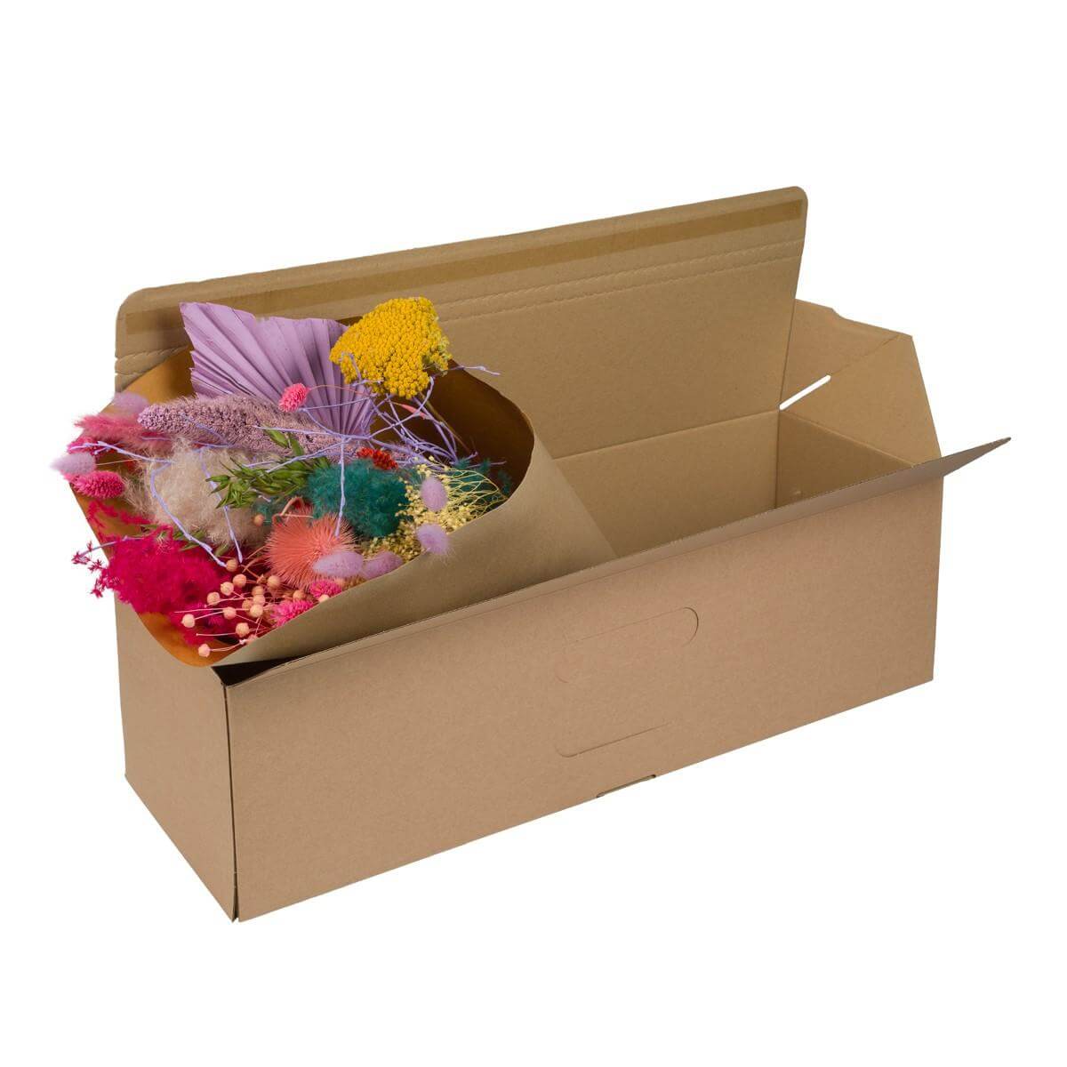 Droogbloemen - Bouquet In Gift Box - Pastel - ↕60cm